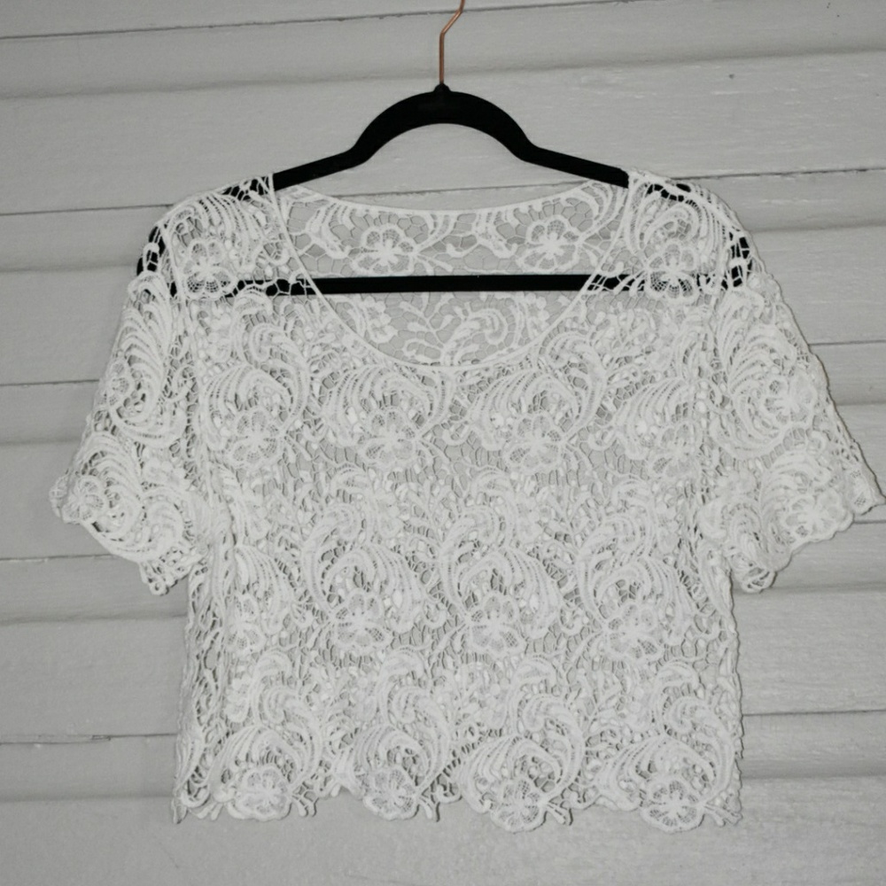 sheer lace top
